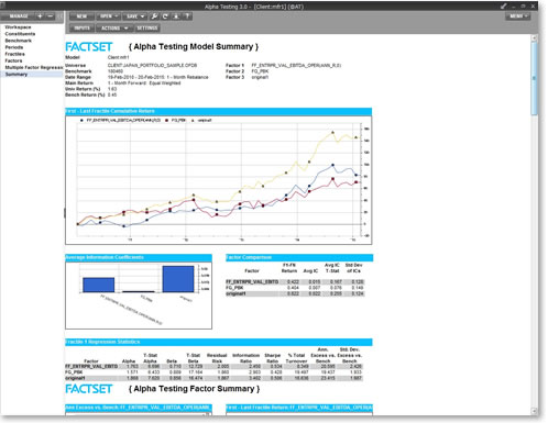 Chart of screen example
