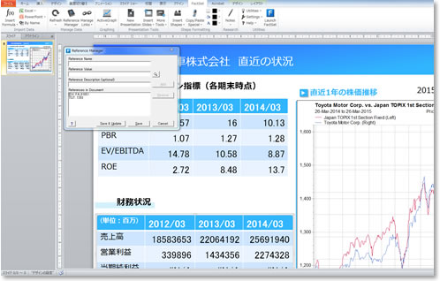 Chart of screen example